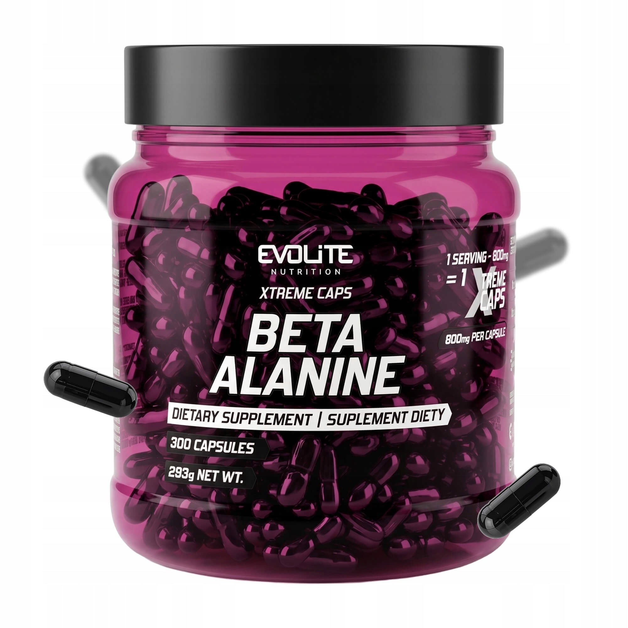 EVOLITE BETA-ALANINE 300 kaps 800mg 240g Performance Stimulation Endurance