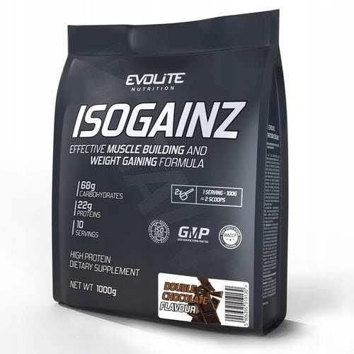 EVOLITE IsoGainz 1000g Gainer Conditioner for Mase Carbohydrates + Protein WPC WPI