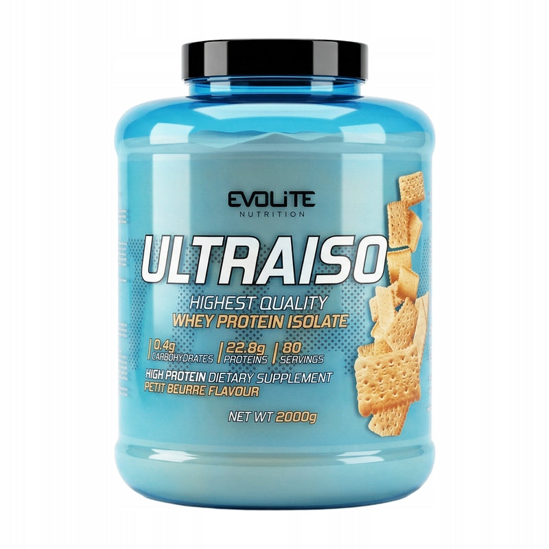 EVOLITE ULTRAISO 2000g WHEY ISOLATE WPI90 LOW FAT LOW SUGAR 2kg Expiration date at least 1 year from the date of purchase