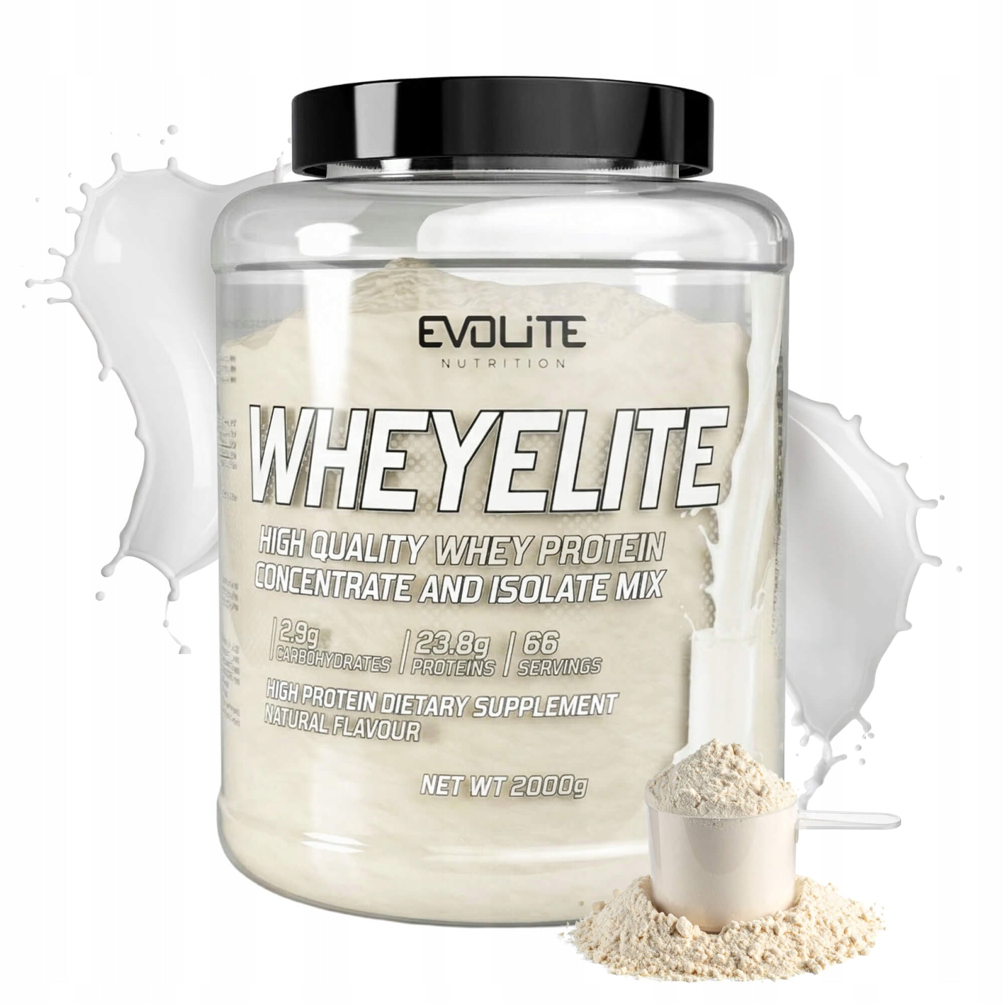 EVOLITE WHEYELITE 2000 PURE Natural 0 Additives WPC WPI Pure Concentrate