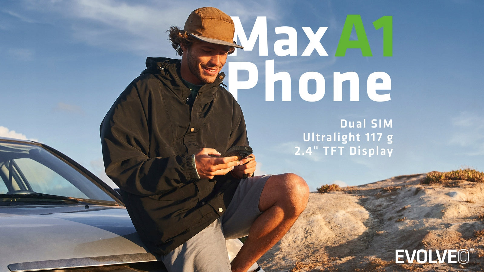 EVOLVEO MaxPhone A1, tlačítkový Dual SIM telefon, černý Built-in memory 64 MB