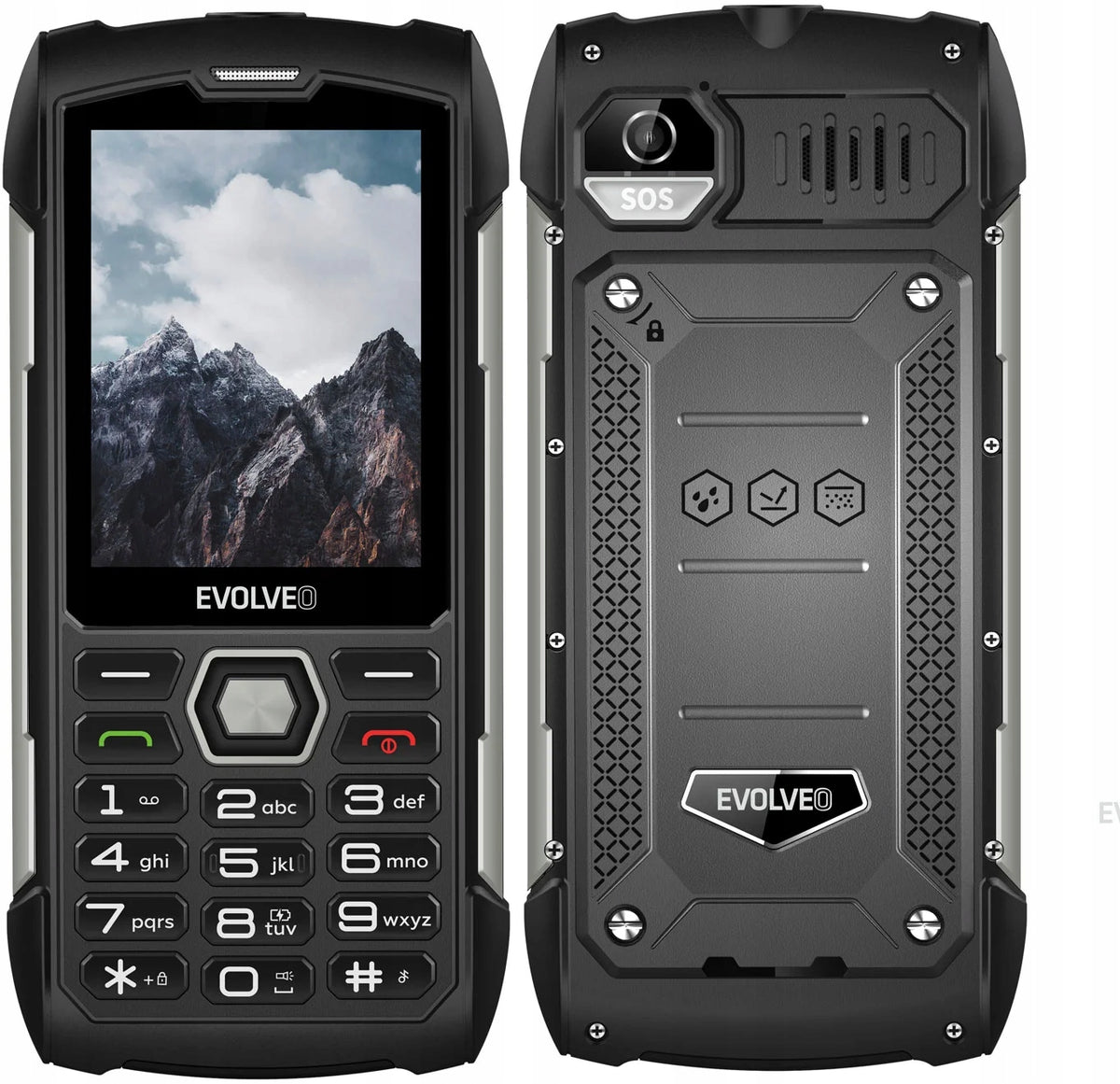 EVOLVEO StrongPhone H1 černo-stříbrný