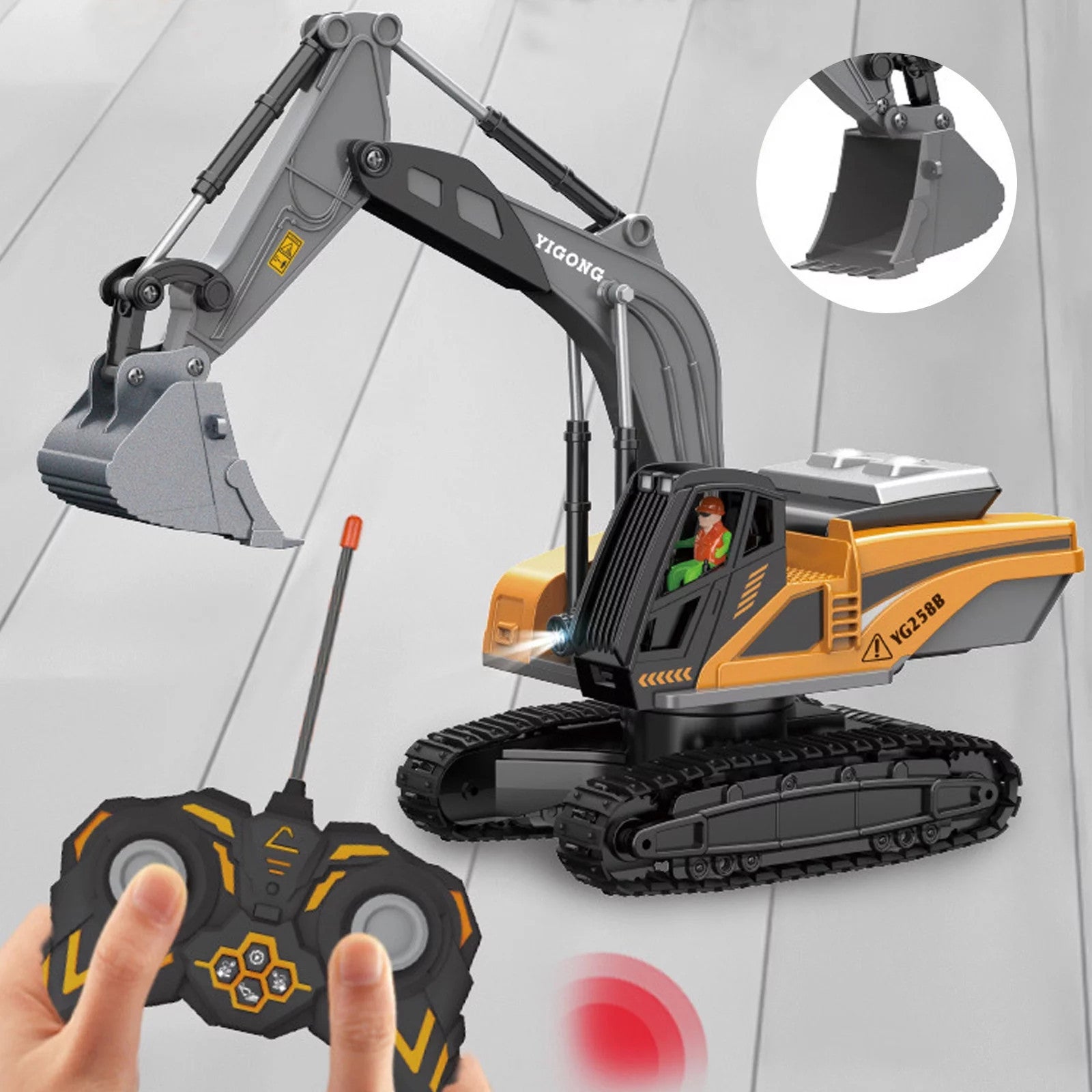 EXCAVATOR REMOTE CONTROLLED BULLDOZER FOR REMOTE CONTROL VEHICLE CONSTRUCTION MACHINE RC Packaging status original