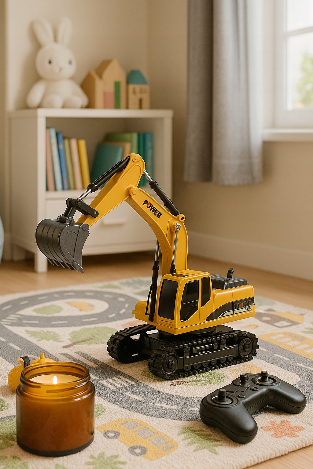 EXCAVATOR REMOTE CONTROLLED SOUND EFFECTS REMOTE CONTROL GIFT FOR CHILD'S DAY Manufacturer code KOPARKA NA PILOT DLA DZIECI