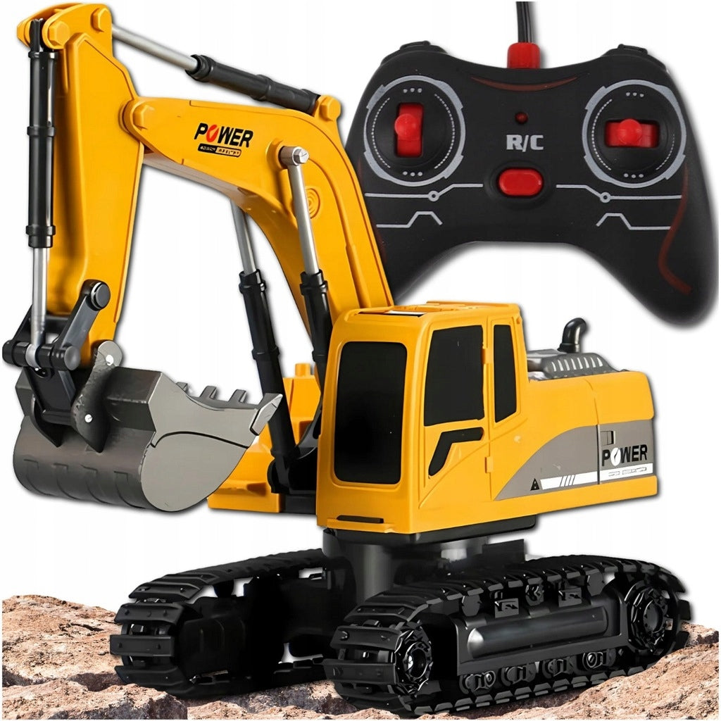 EXCAVATOR REMOTE CONTROLLED STRONG TOY FOR CHILDREN LARGE BULLDOZER PILOT RC Manufacturer code KOPARKA ZDALNIE STEROWANA MEMFLOW