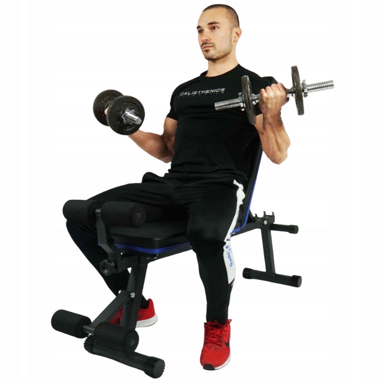 EXERCISE BENCH ADJUSTABLE FOLDING KURA SPORT Model ŁAWKA TRENINGOWA DO ĆWICZEŃ ŁAWECZKA REGULOWANA