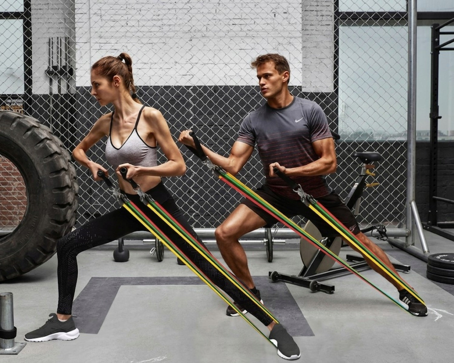 EXERCISE EXPANDERS RESISTANCE TRAINING RUBBERS FOR STRETCHING SET OF 5 Manufacturer code Zestaw gum oporowych do treningu siłowego