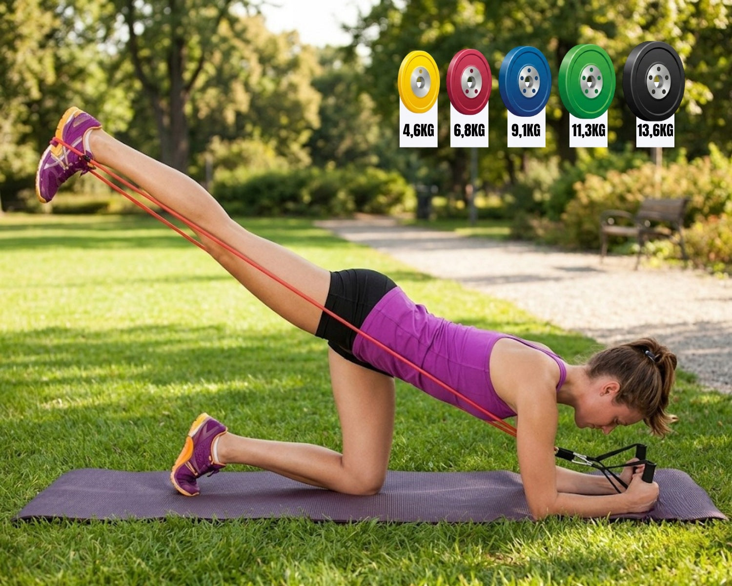 EXERCISE EXPANDERS RESISTANCE TRAINING RUBBERS FOR STRETCHING SET OF 5 Packaging status original