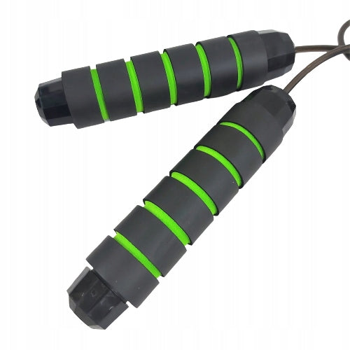 EXERCISE JUMP ROPE WITH ADJUSTABLE CROSSFIT FITNESS bearings Color black