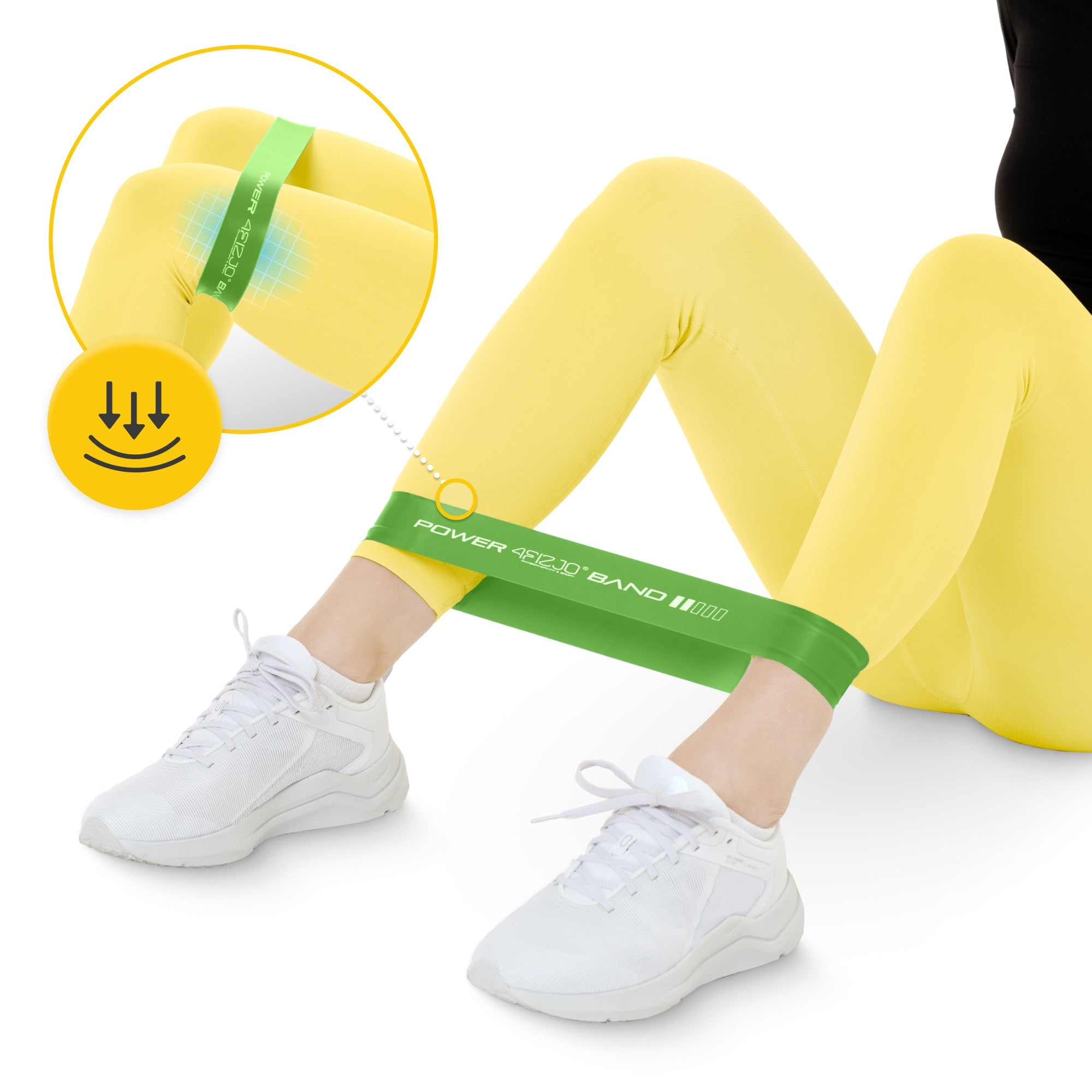 EXERCISE RUBBER RESISTANCE TAPE FOR REHABILITATION TRAINING MINI POWER BAND Brand 4FIZJO