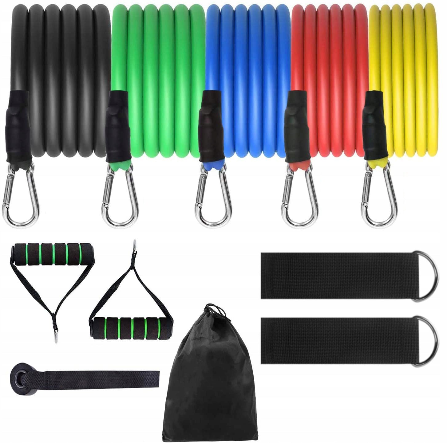 EXERCISE RUBBERS SET OF 5 RESISTANCE RUBBERS EXPANDER Packaging status original