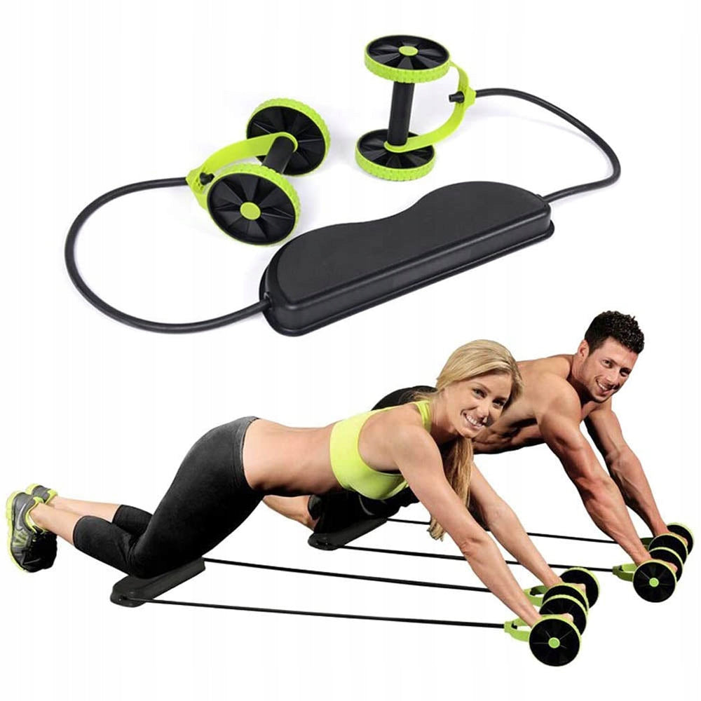 EXERCISE SET RUBBER RESISTANCE WHEELS FITNESS RUBBER