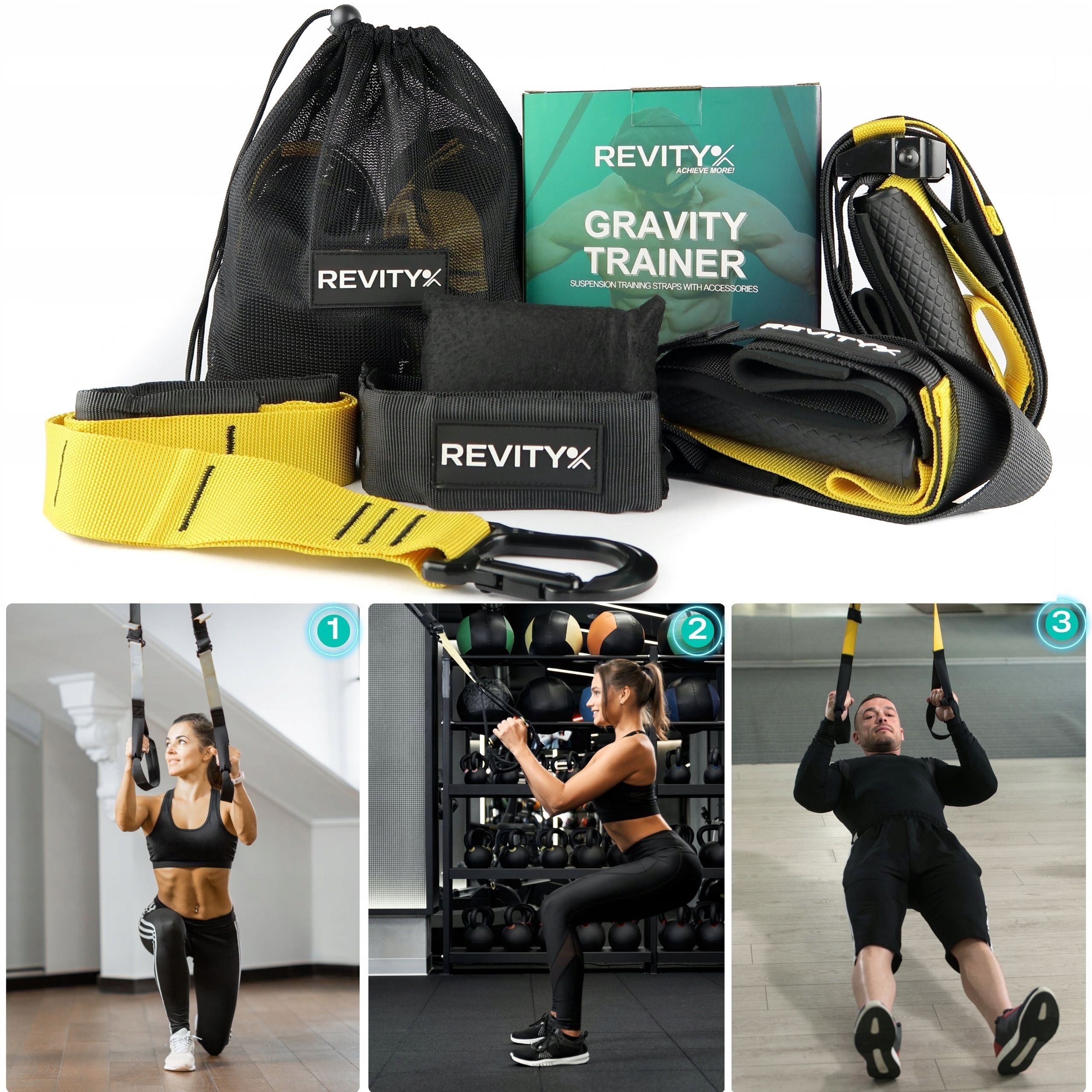 EXERCISE TAPES CROSS TRAINING BELTS WITH ACCESSORIES HIGH QUALITY Packaging status original
