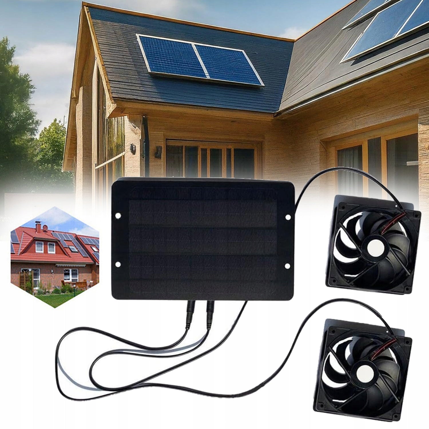 EXHAUST FAN WITH SOLAR PANEL, SOLAR POWERED