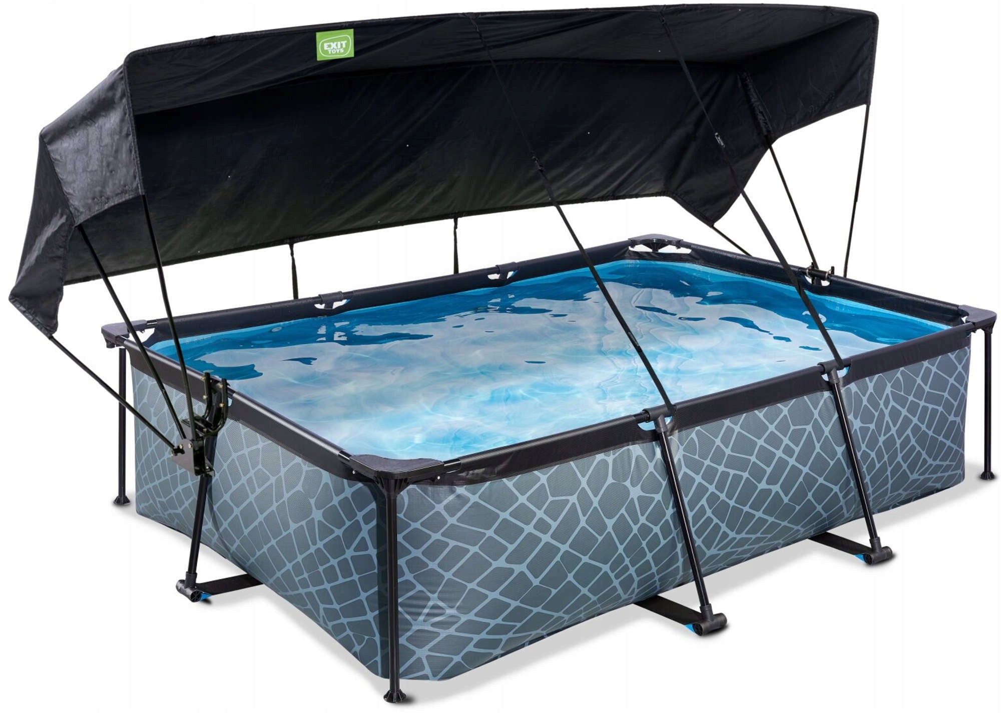 EXIT FRAMED SWIMMING POOL 220X150X65 CM FILTER AWNING