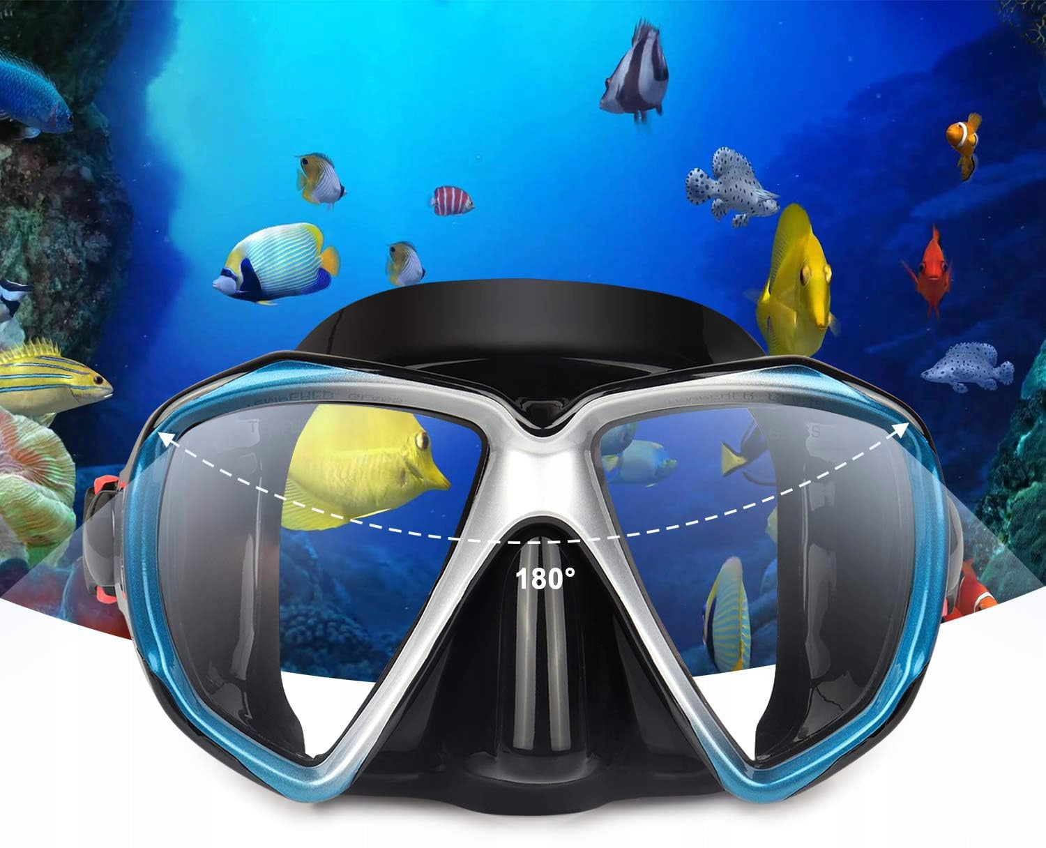 EXP VISION MASK DIVING GLASSES DIVING MASK NOSE GUARD GLASS HART Packaging status original