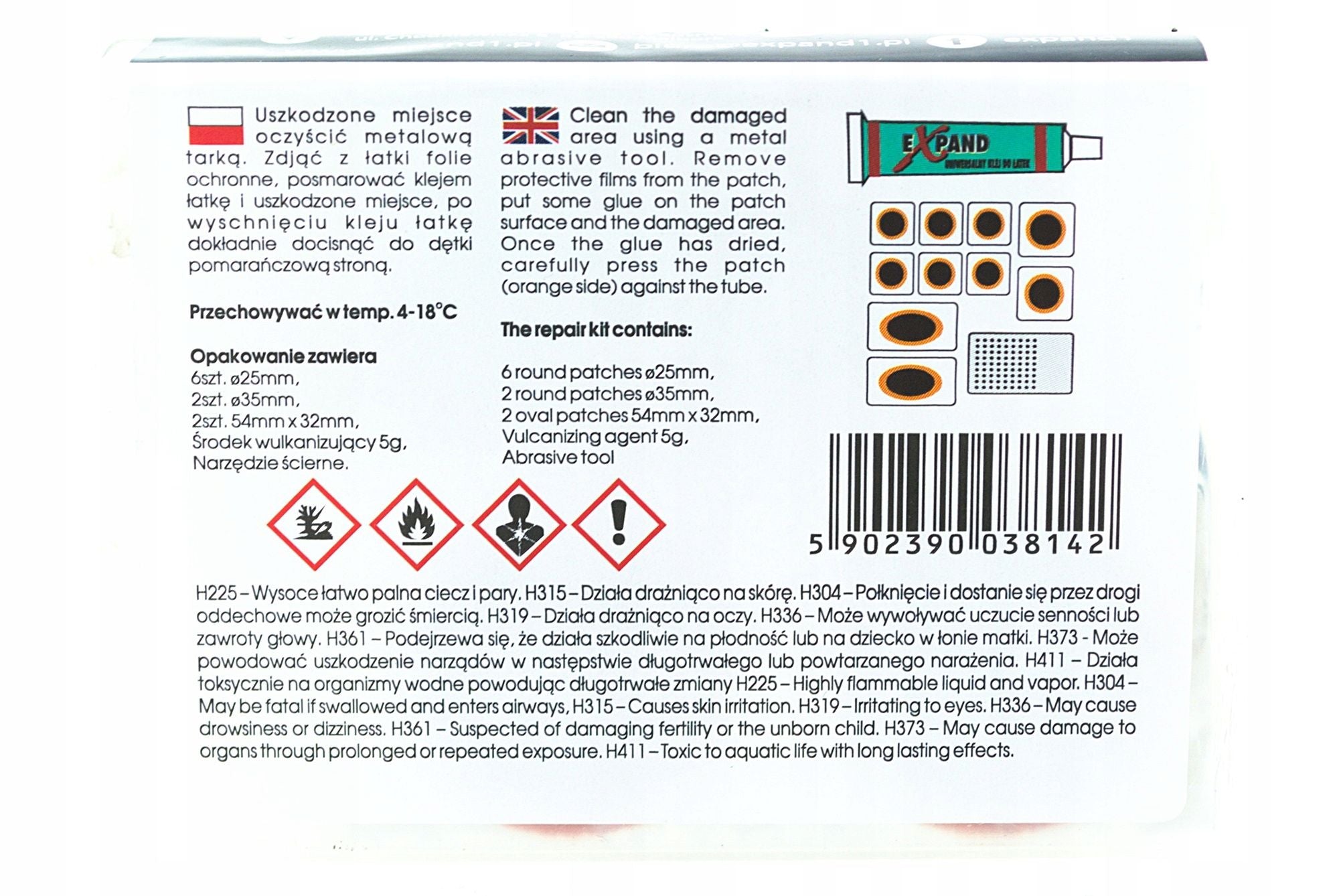 EXPAND BAR Bike/Motor/Car Patch Set 12 EAN (GTIN) 5902589632588