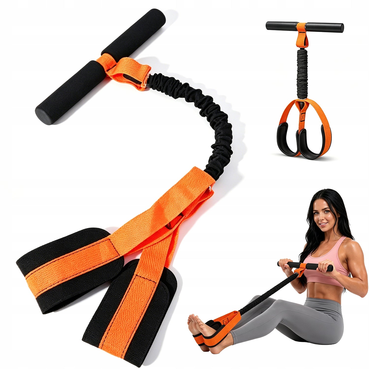 EXPANDER FOR THIGH LEG EXERCISES ABDOMINAL HANDS TAPE RESISTANCE RUBBER FOR TRAINING