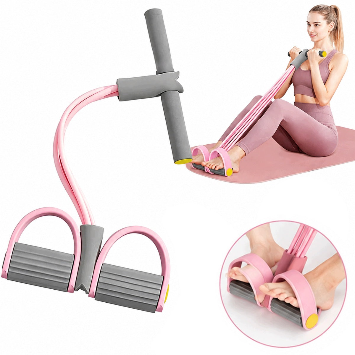 EXPANDER RUBBER FOR ABDOMINAL EXERCISES STRETCHING RESISTANCE TRAINING TAPE ROSES