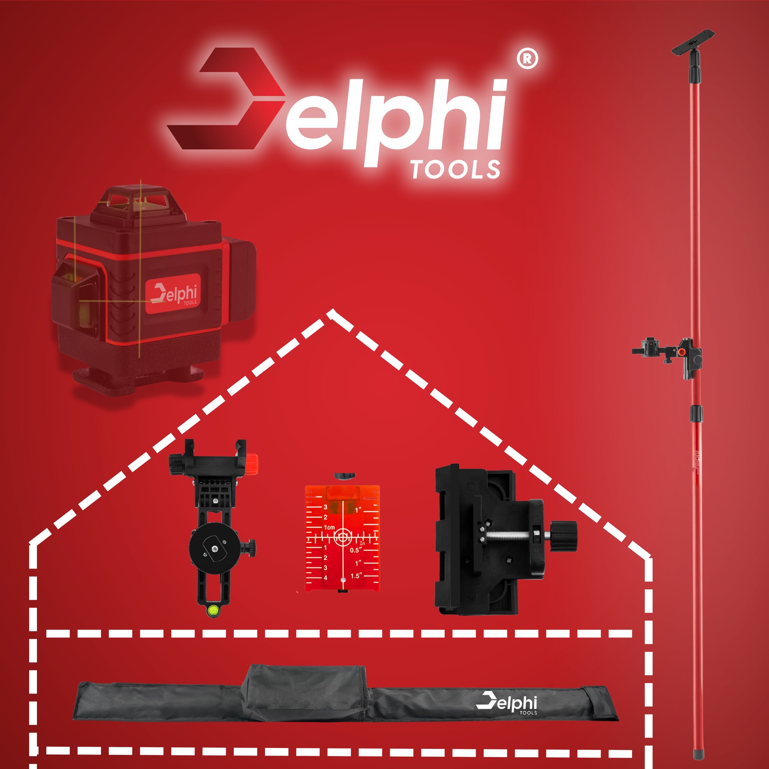 EXPANSION POLE FOR LASER 300cm TELESCOPIC LEVEL BAR TRIPOD 3m Packaging status original