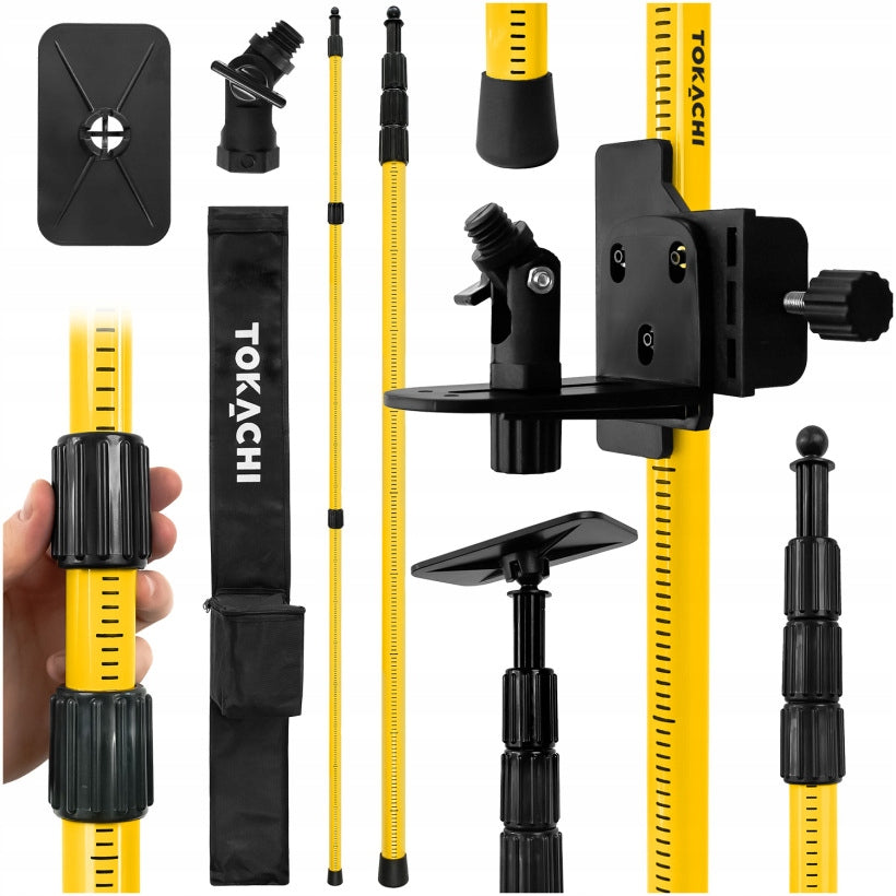 EXPANSION POLE FOR LASER 3M LEVEL BAR TRIPOD WITH GRADUATION + ADAPTER