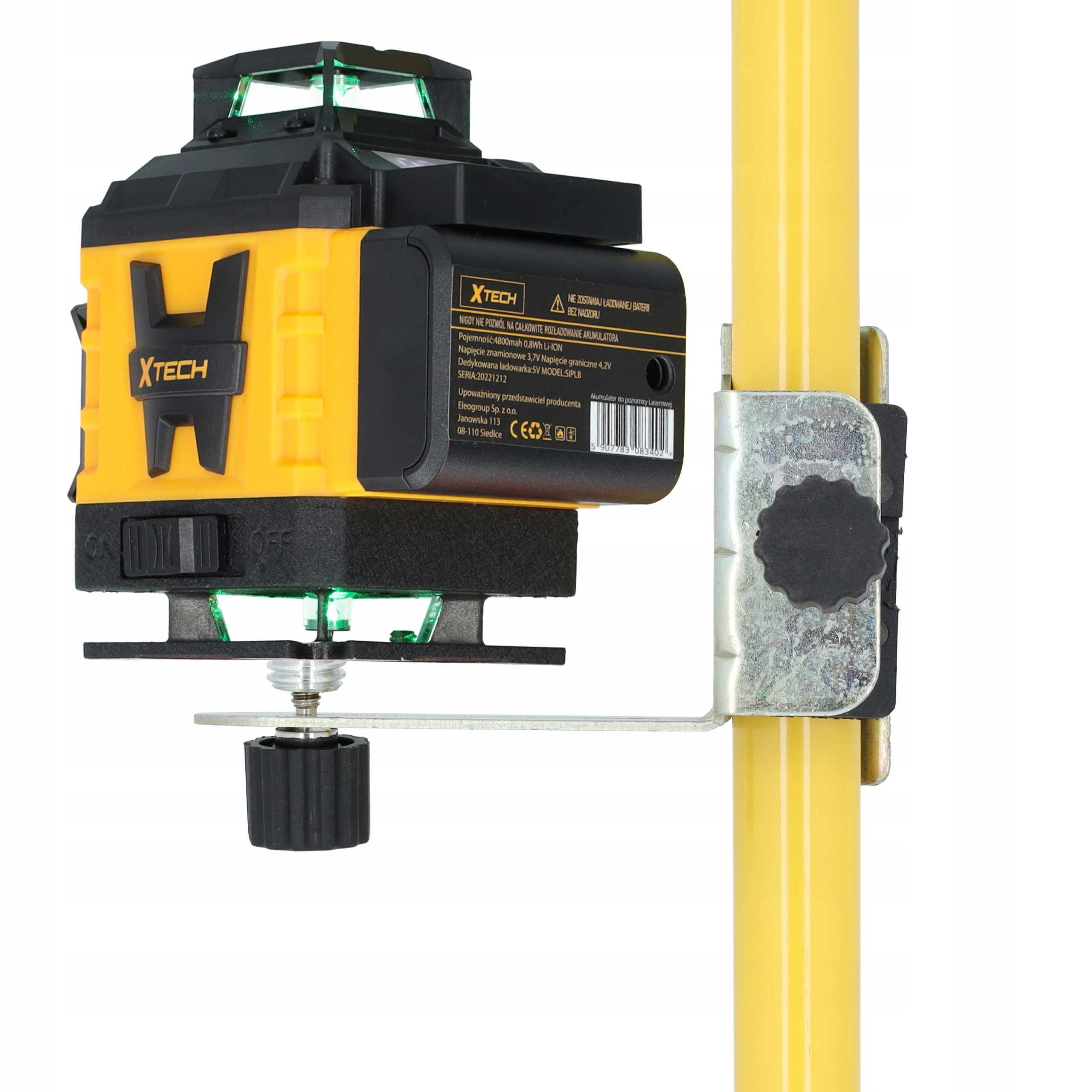 EXPANSION POLE TRIPOD FOR LEVEL LASER 300 CM BEVEL ADAPTER Brand Xtech