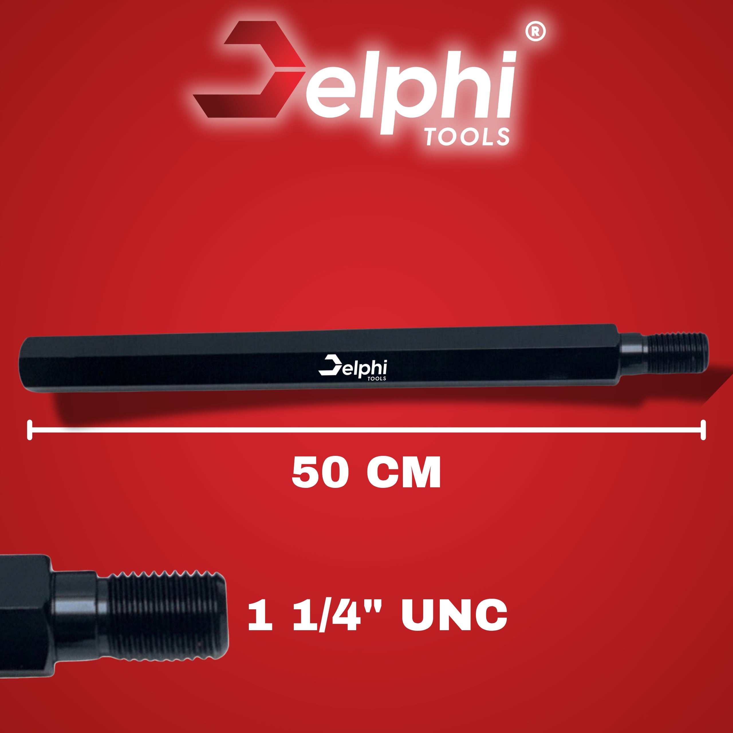 EXTENSION ADAPTER 50CM 1.1/4" UNC CROWN DRILL BIT DIAMOND DRILLING RIG Manufacturer code Przedłużka Wiertła Koronowego Do Wierteł 50cm