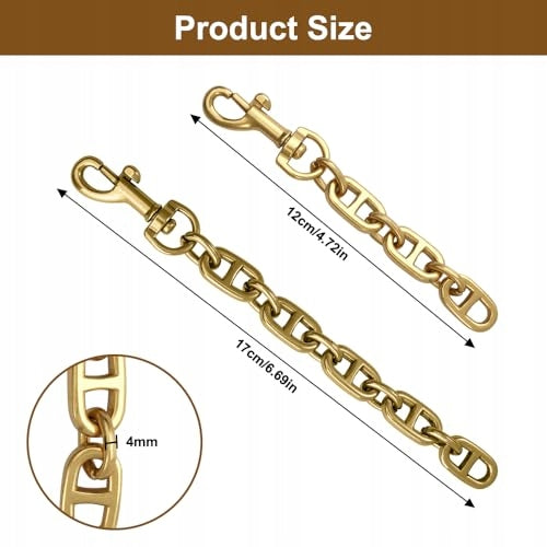 EXTENSION CHAIN FOR HANDBAG METAL GOLD SET OF 4 PIECES metal Manufacturer code Bez marki
