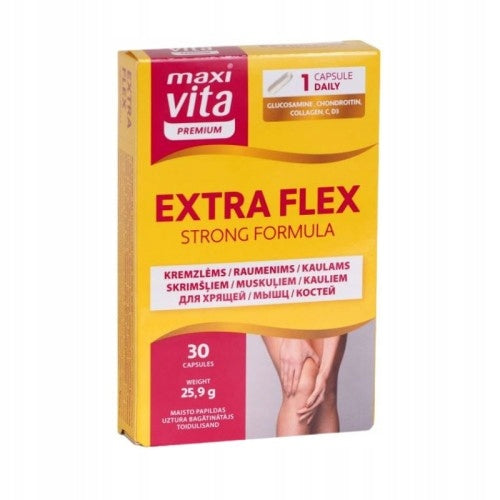 EXTRA FLEX Collagen Chondroitin Glucosamine D3 Wit. C MaxiVita 30 kaps.