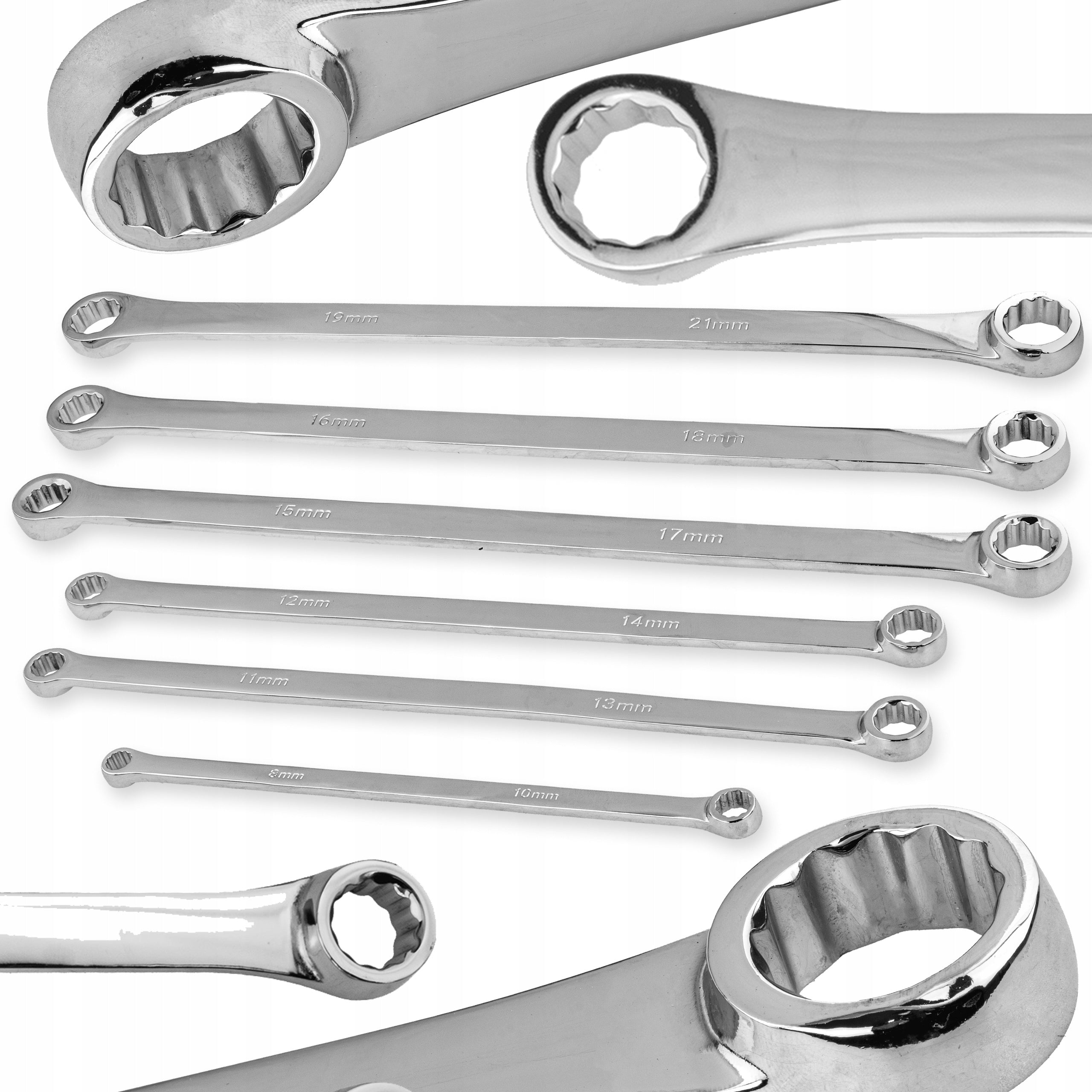 EXTRA LONG STRAIGHT EYE WRENCHES FOR TENSIONERS 8-21MM CR-V 6 EL. KEY