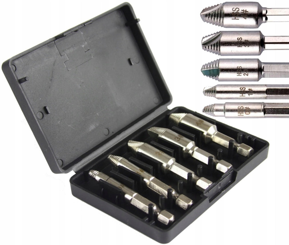EXTRACTORS FOR BROKEN SCREWS HEX SET 1/4 5 EL EAN (GTIN) 5907737322090