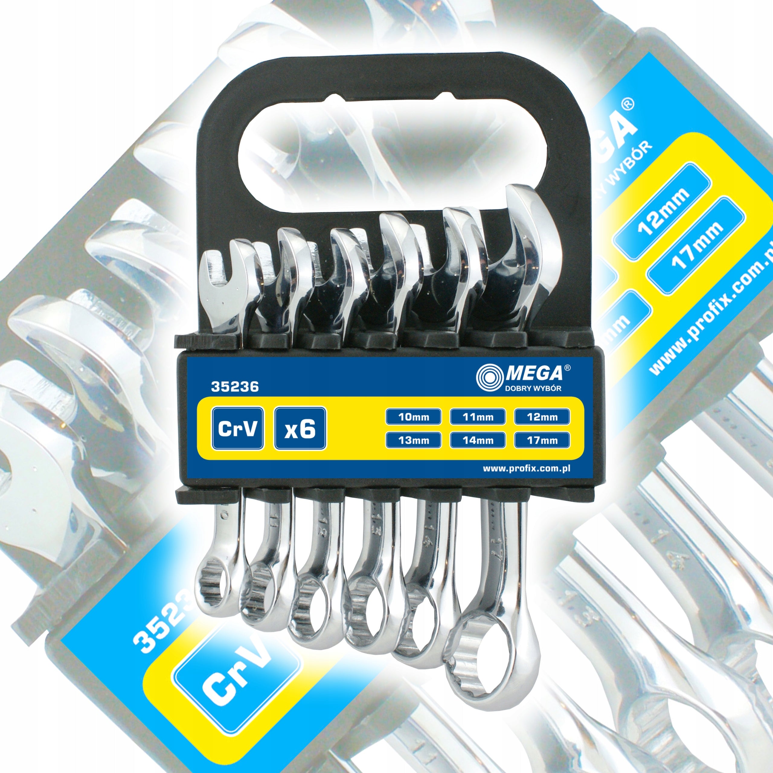 EYE-FLAT WRENCHES SHORT PCS.6 10-17MM, CV Brand Proline