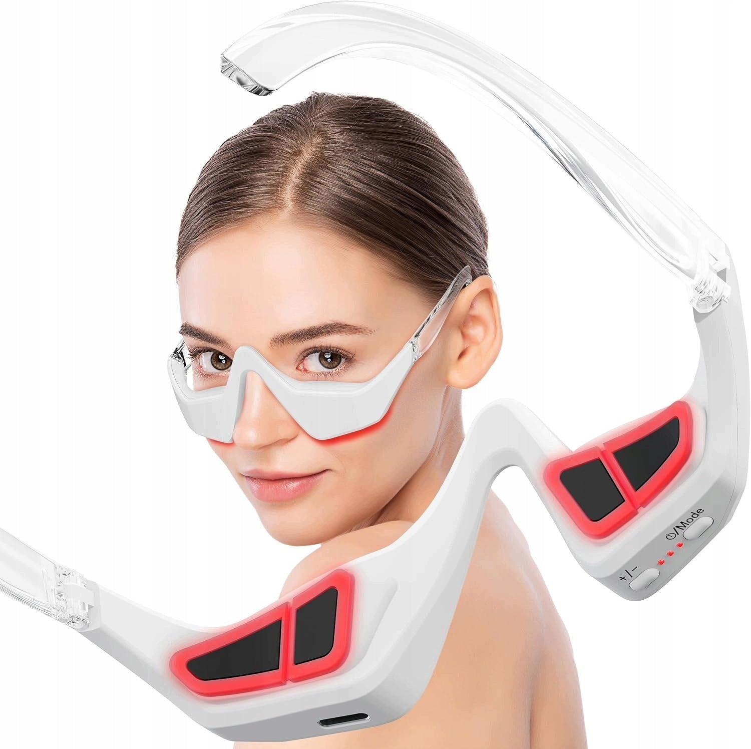 EYE MASSAGER WITH MICROTOKS AND WARM COMPRESSION FOR RELAXATION