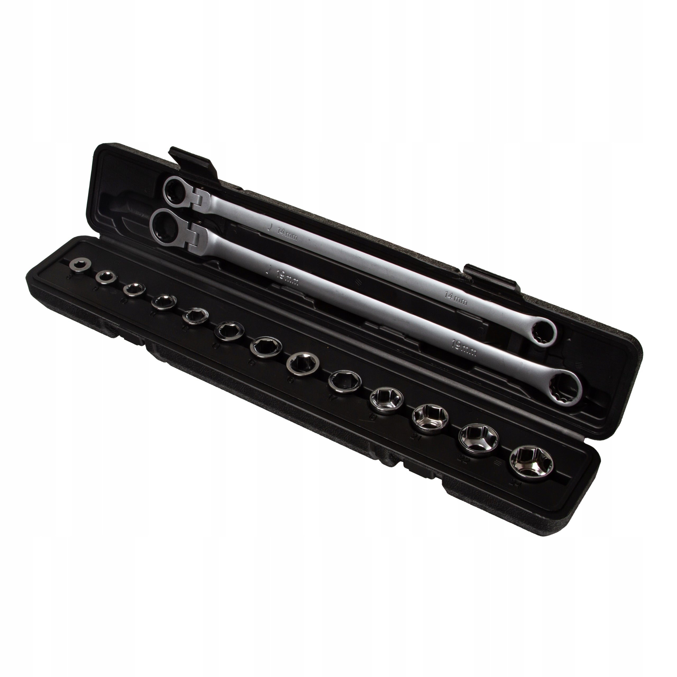 EYE WRENCHES LONG RATCHET BROKEN ON JOINT 8-24MM KNOB Manufacturer code M58596
