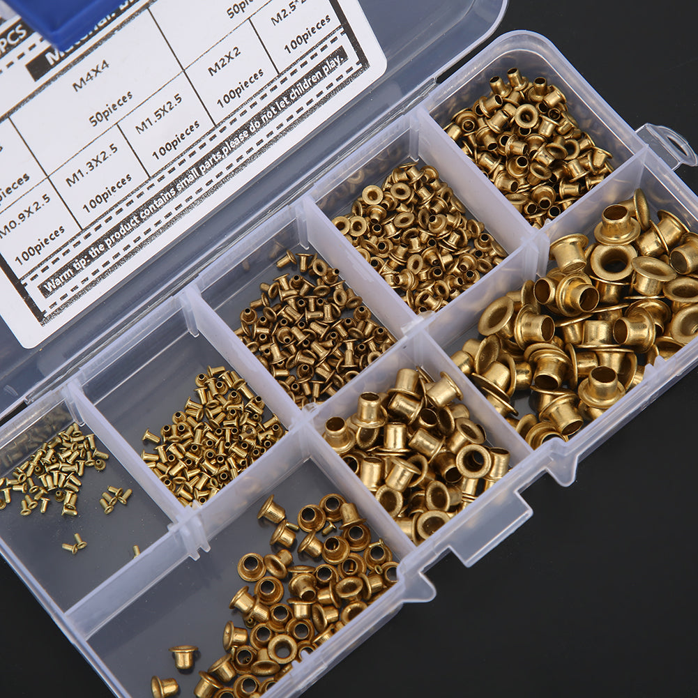 EYELET RIVETS brass RIVETS CORN HOLE METAL M0,9-M5 650 PCS Manufacturer code 1011200234111