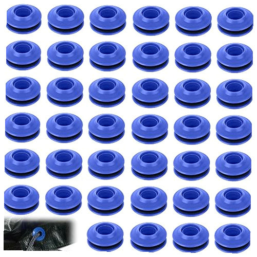 EYELETS FOR TARPAULINS BLUE PLASTIC PP SET OF 30 PIECES FIXING