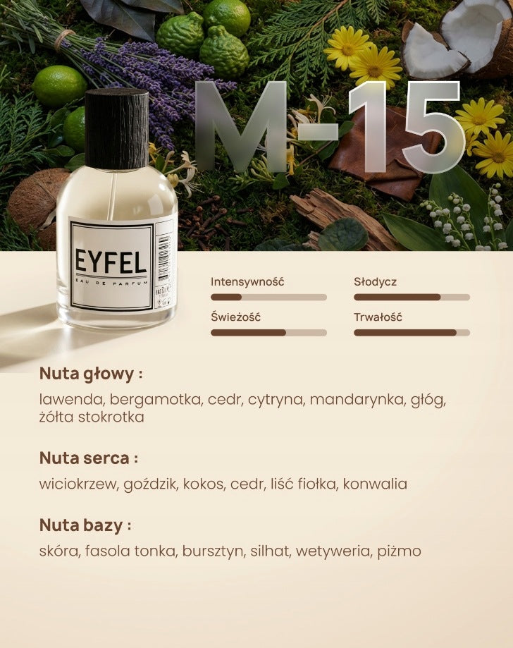 EYFEL Men's Perfume - M15 50ml Manufacturer code M-15