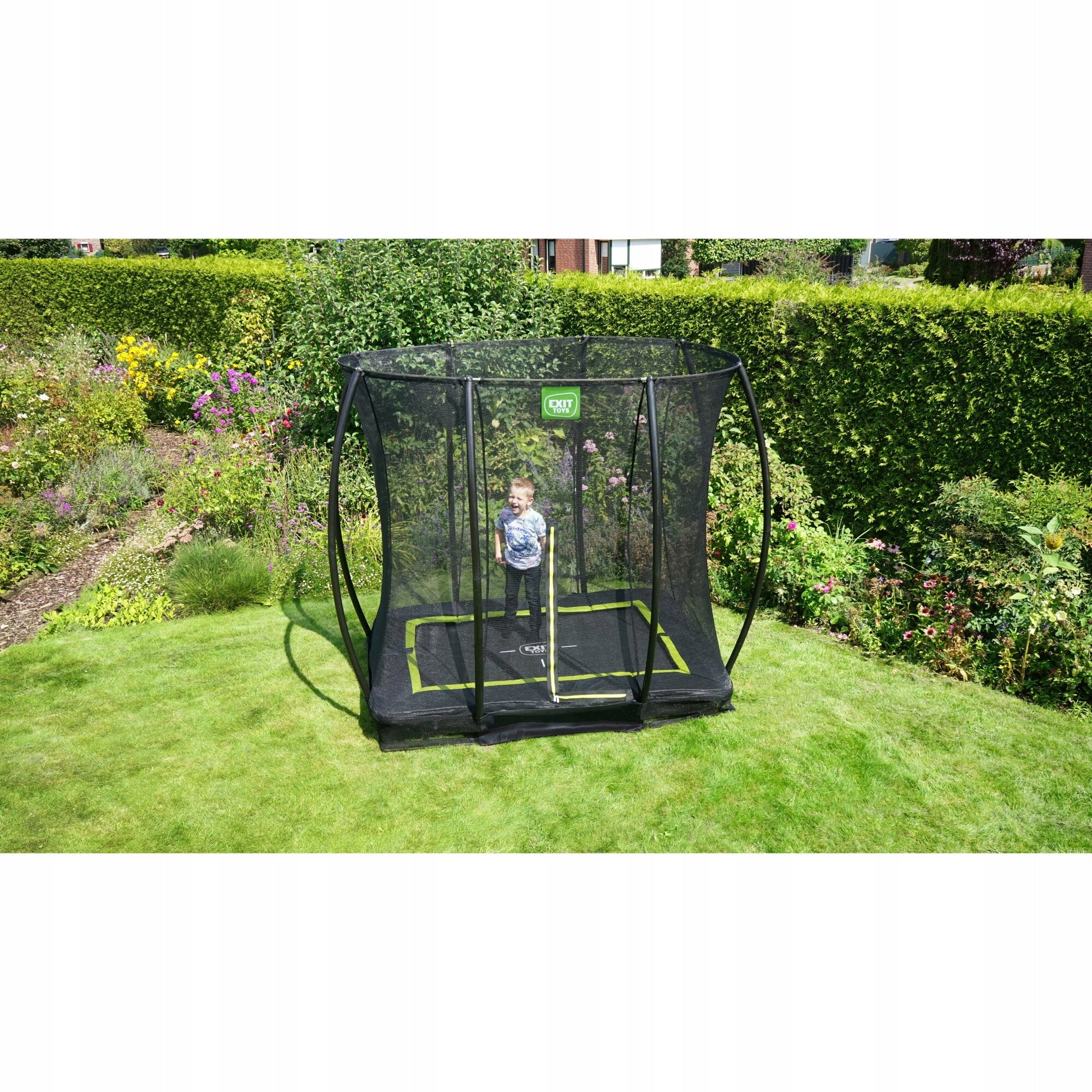 Earth trampoline Silhouette EXIT 153x214cm with safety net - charm Kid's age 3+ years