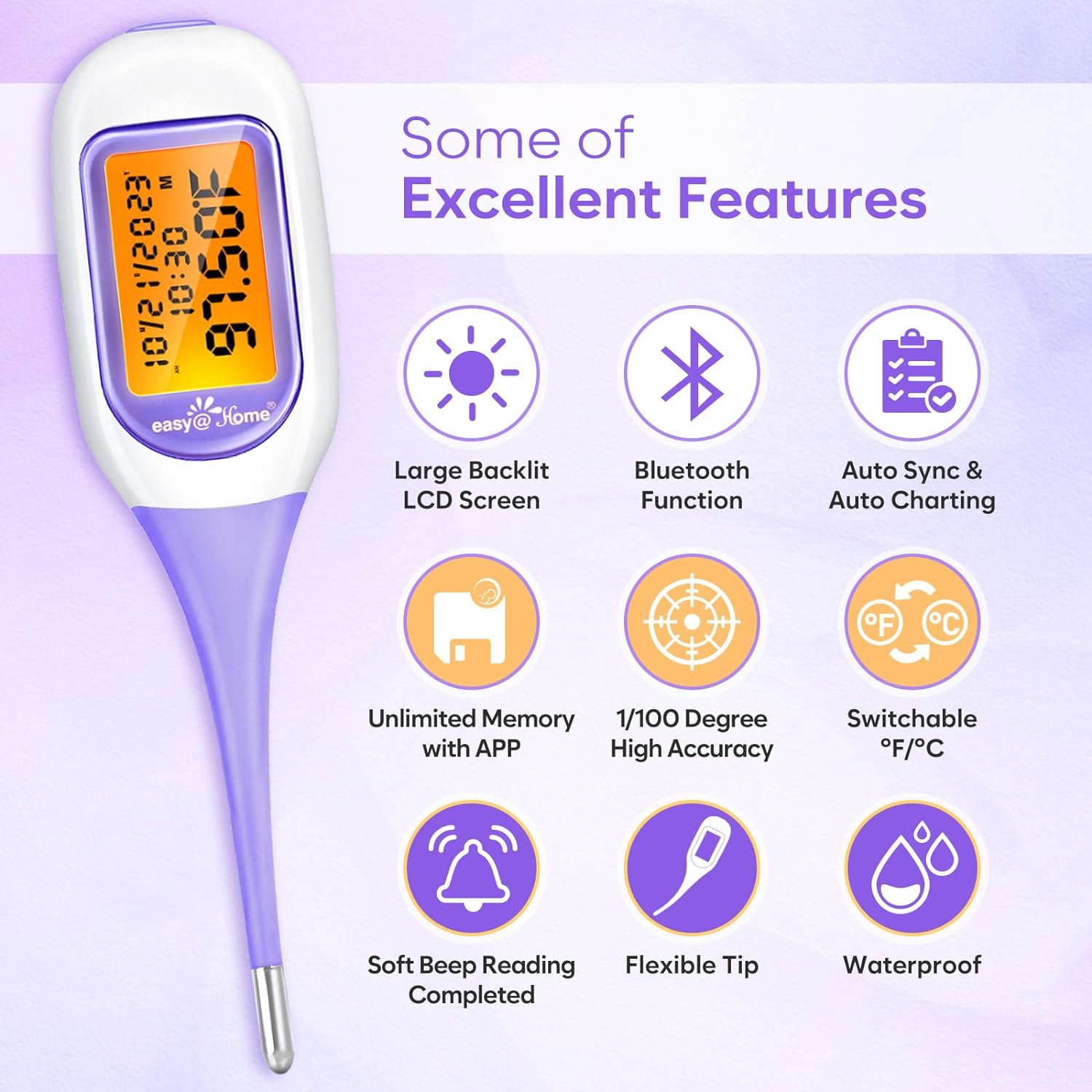 Easy Home Basal Fertility Cycle Control Thermometer with App Medical device no