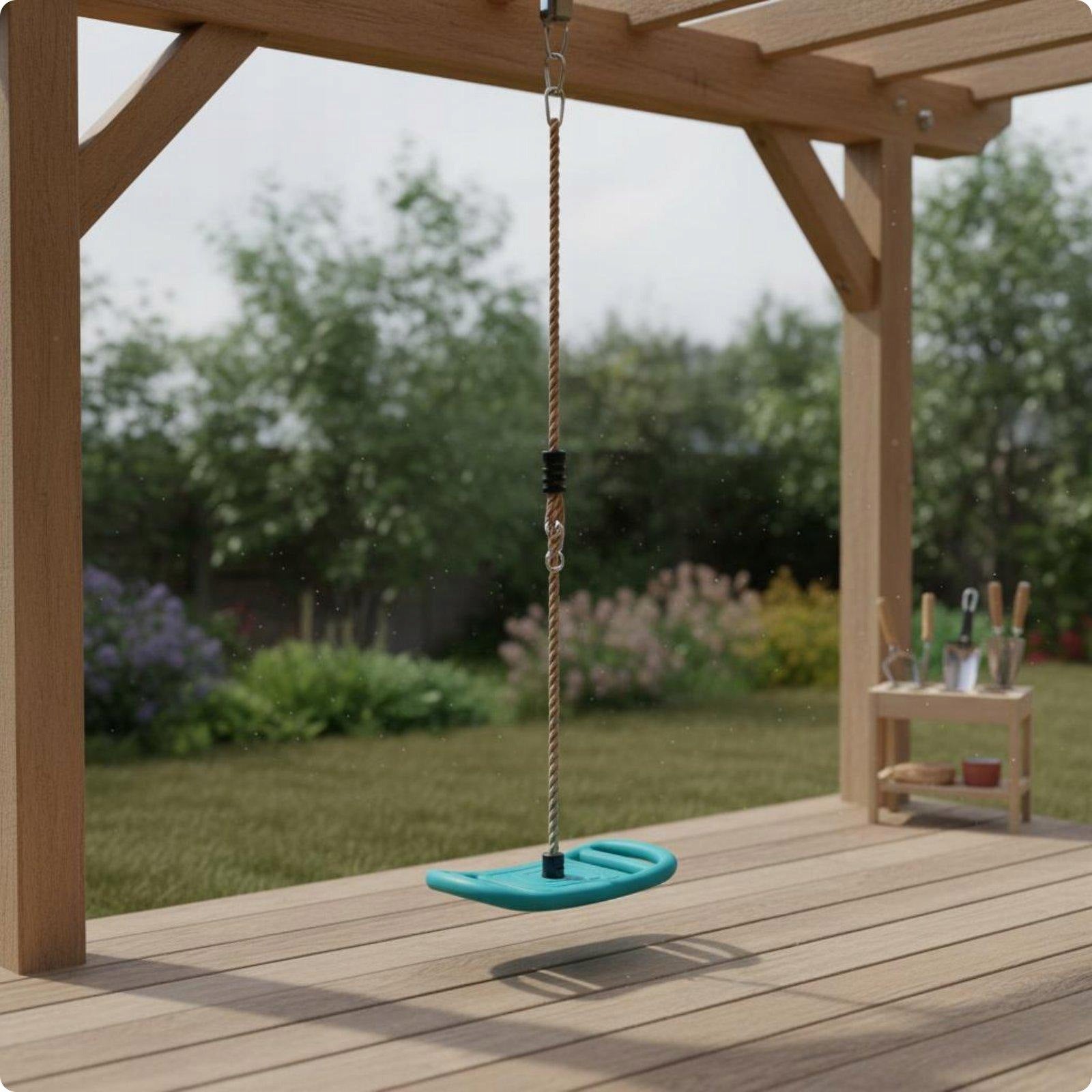 Easy to Install in Toddler Swing Rounded Edges Indoor Outdoor Baby Cyan