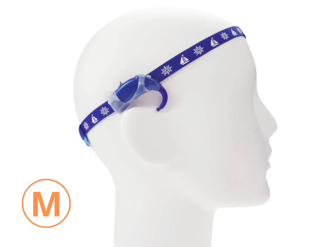 EasyFlex ULTRA headband for hearing aids/implants - sailboat pattern - M