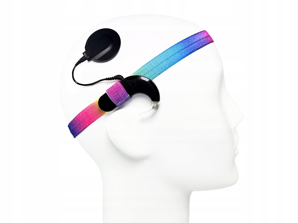 EasyFlex band for hearing aids and/or speech processors - rainbow - M Manufacturer code BEFMrainbow