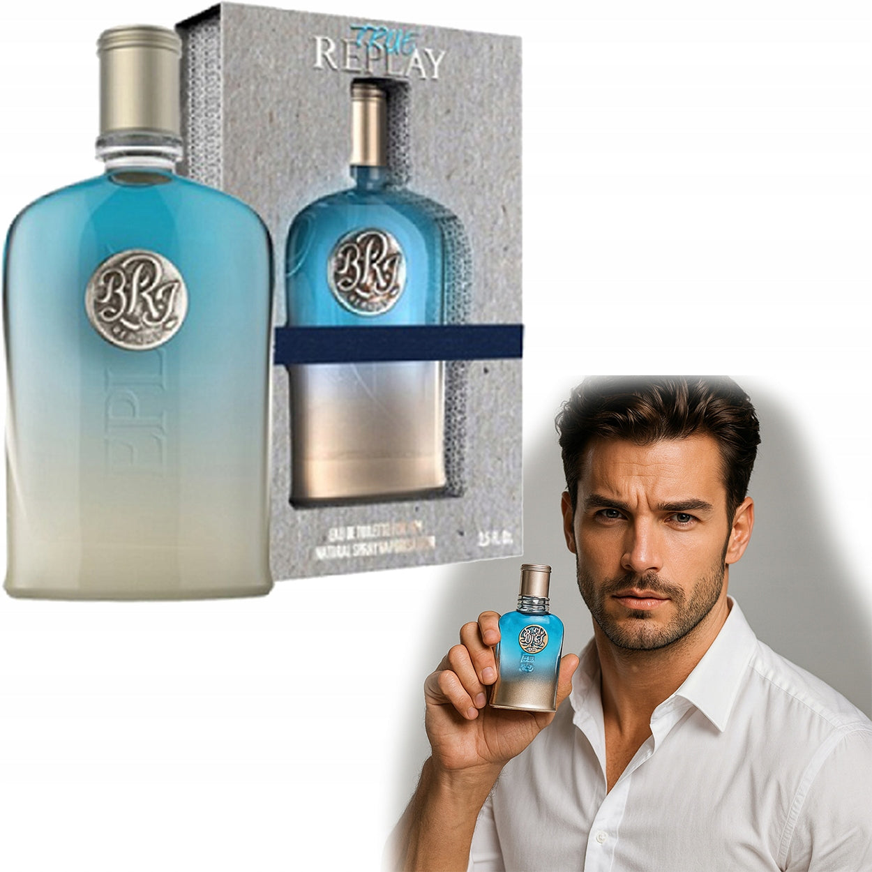 Eau De Toilette for men True Replay for Him EDT 30 ml Packaging status original