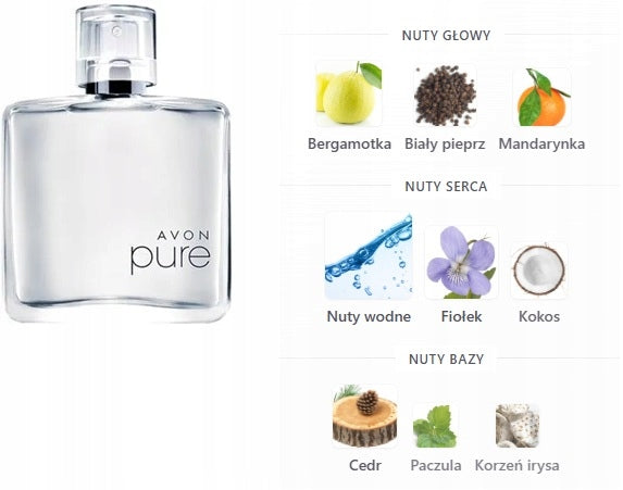 Eau de toilette Avon Pure him Avon Packaging status original