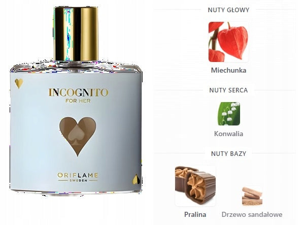 Eau de toilette Incognito for Her Oriflame Packaging status original
