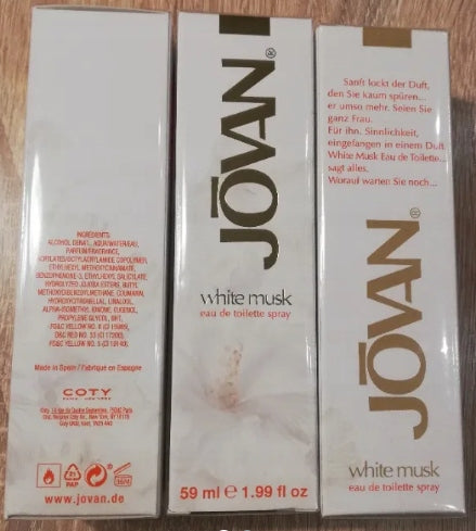 Eau de toilette Jovan 59 ml White Musk EAN (GTIN) 3607343767460