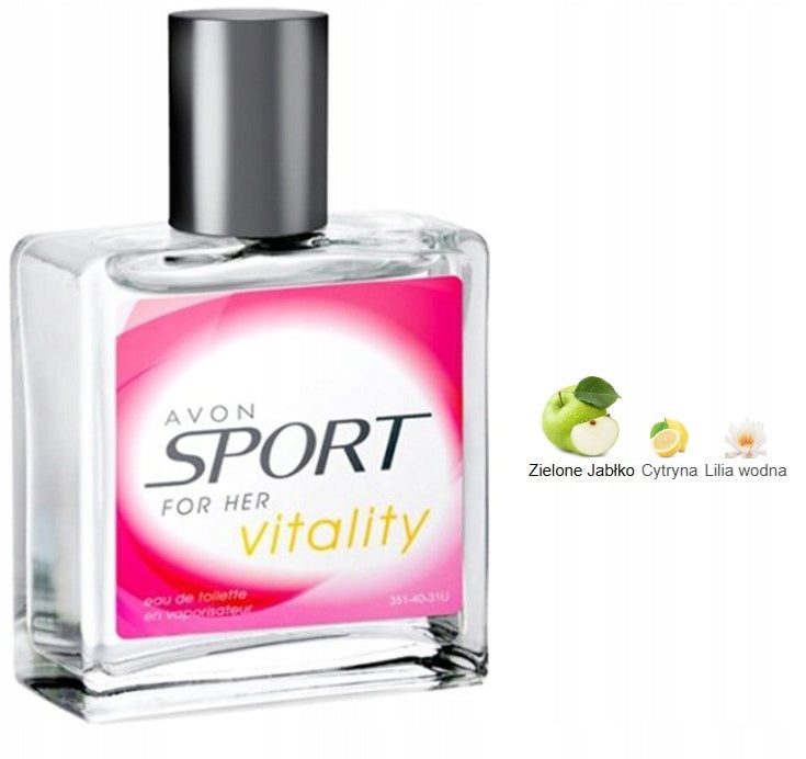 Eau de toilette Sport Vitality her Avon Packaging status original