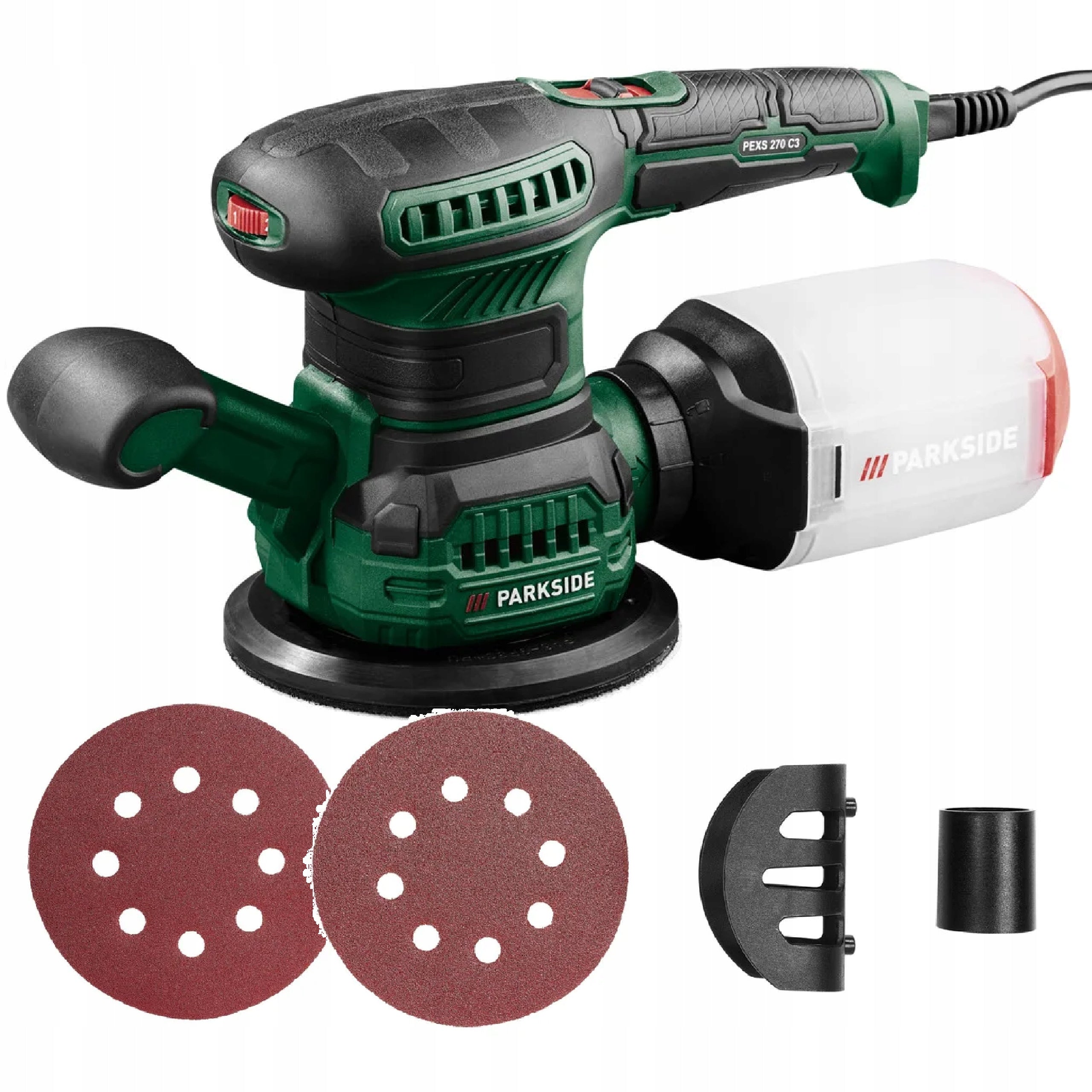 Eccentric Grinder Parkside Adjustable Electric Grinder + Paper