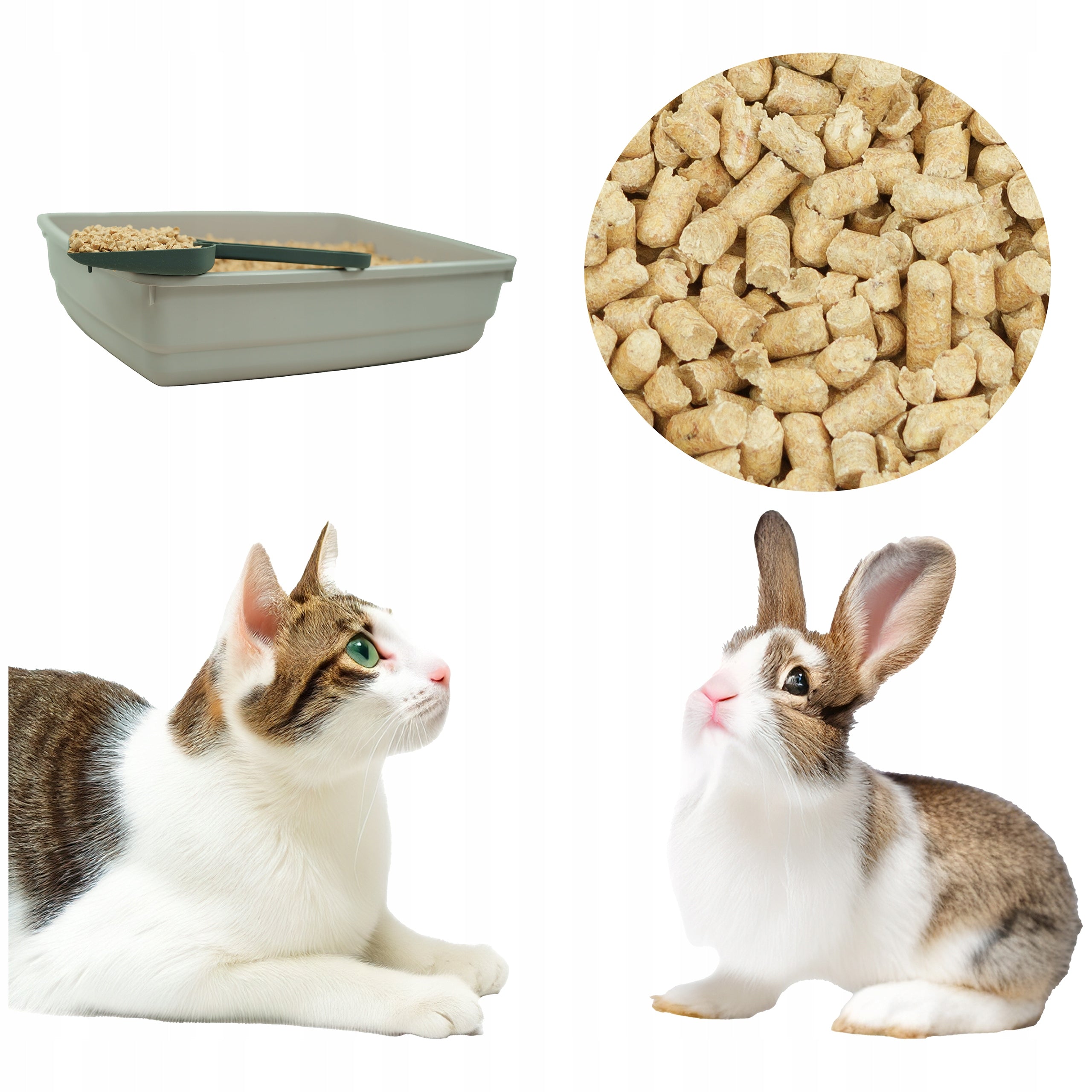Eco-Friendly Light Pellet Rabbit Gravel Cat Guinea Pig Rodents 20KG Product weight 20 kg