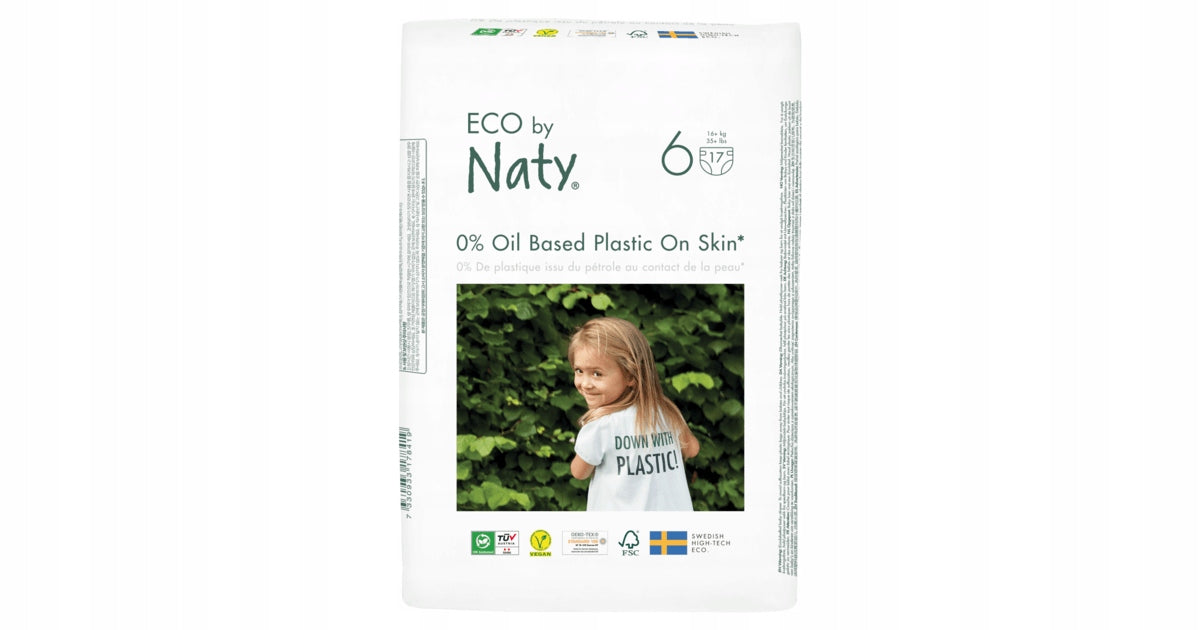 Eco by Naty diapers size 6 (16+kg) 17 pieces